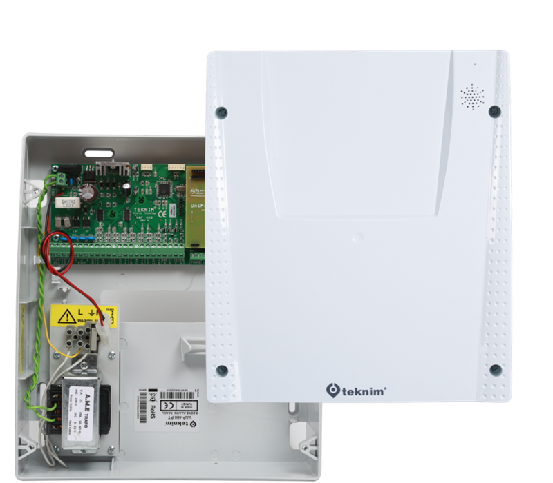 Teknim VAP-408PT 8 + 8 Zonlu PSTN'li Alarm Paneli